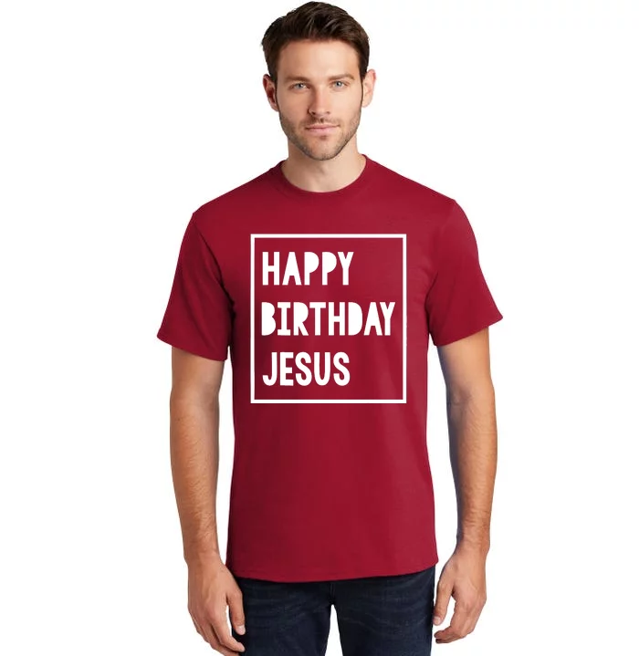 Christmas For Boy Girl Happy Birthday Jesus Tall T-Shirt