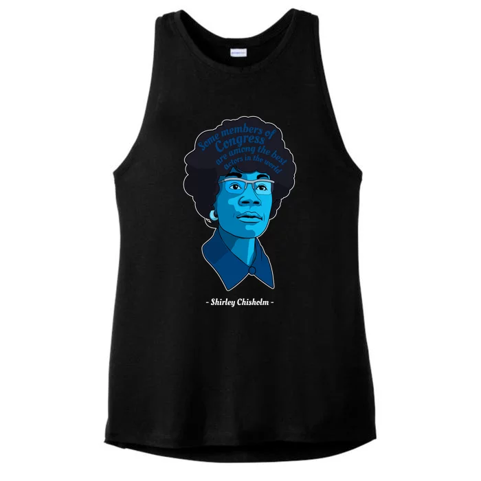 Congress Famous Black Quote Shirley Chisholm Gift Ladies Tri-Blend Wicking Tank