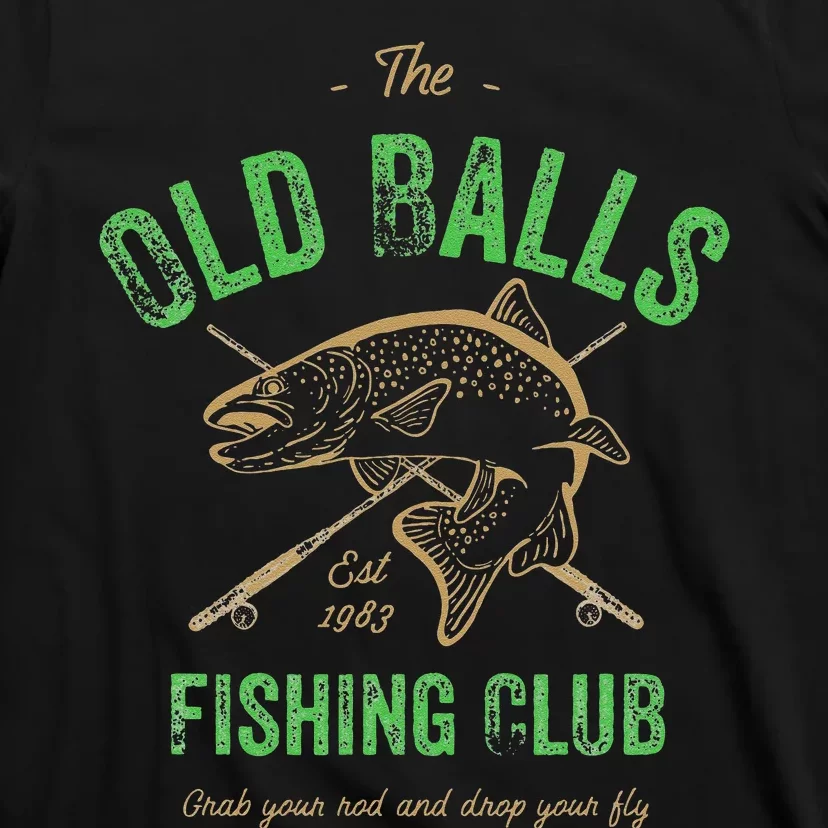 Cute Fishing Birthday Old Balls Club 1983s 40th T-Shirt