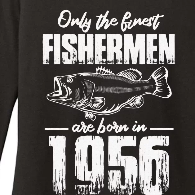 Cute Fishing Birthday Only The Finest Fishermen Are Born In 1956 Womens CVC Long Sleeve Shirt