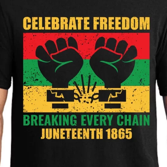 Celebrate Freedom Breaking Every Chain Juneteenth 1865 Gift Pajama Set