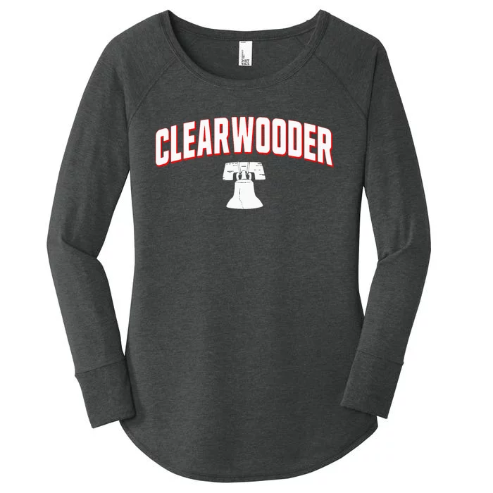 Clearwooder Funny Baseball Tee Clearwater FL Spring Women's Perfect Tri Tunic Long Sleeve Shirt