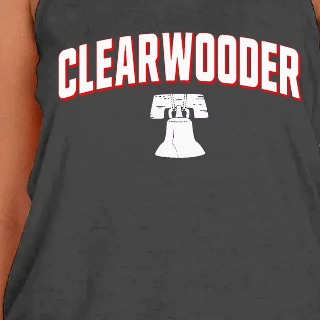 Clearwooder Funny Baseball Tee Clearwater FL Spring Women's Knotted Racerback Tank