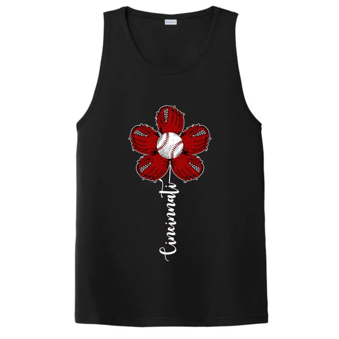 Cincinnati Flower Baseball Performance Tank