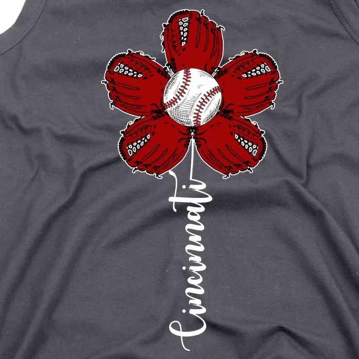 Cincinnati Flower Baseball Tank Top