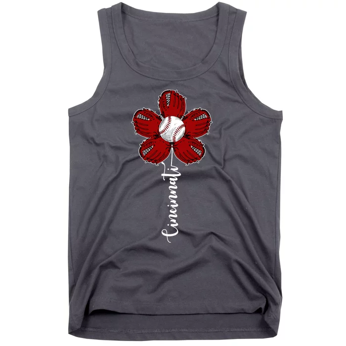 Cincinnati Flower Baseball Tank Top