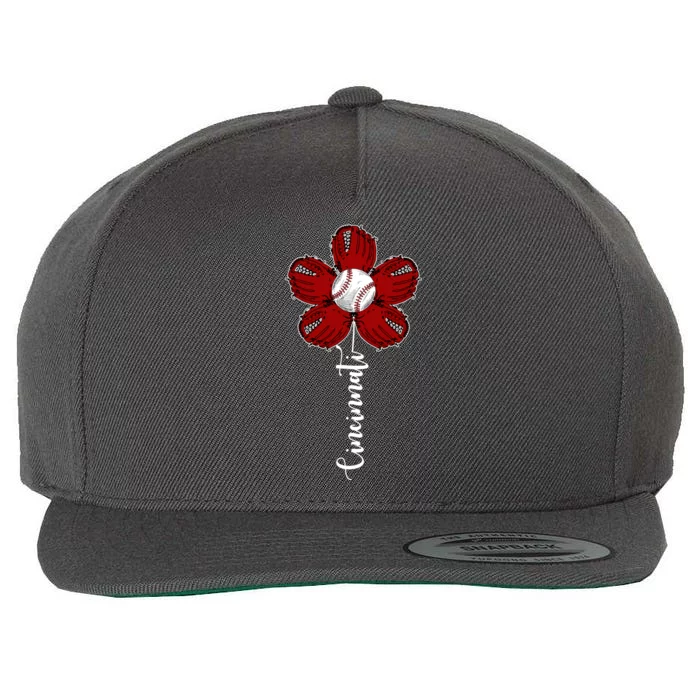 Cincinnati Flower Baseball Wool Snapback Cap