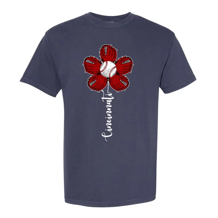 Cincinnati Flower Baseball Garment-Dyed Heavyweight T-Shirt