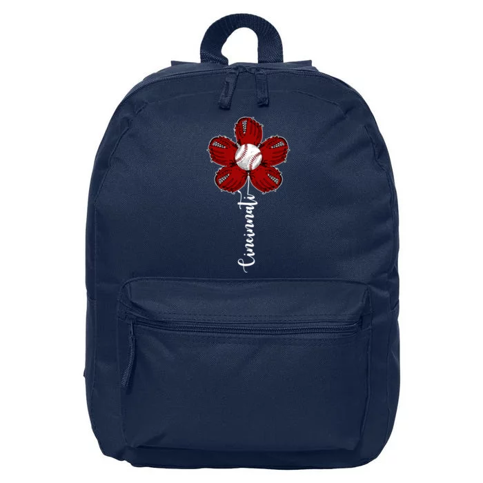 Cincinnati Flower Baseball 16 in Basic Backpack