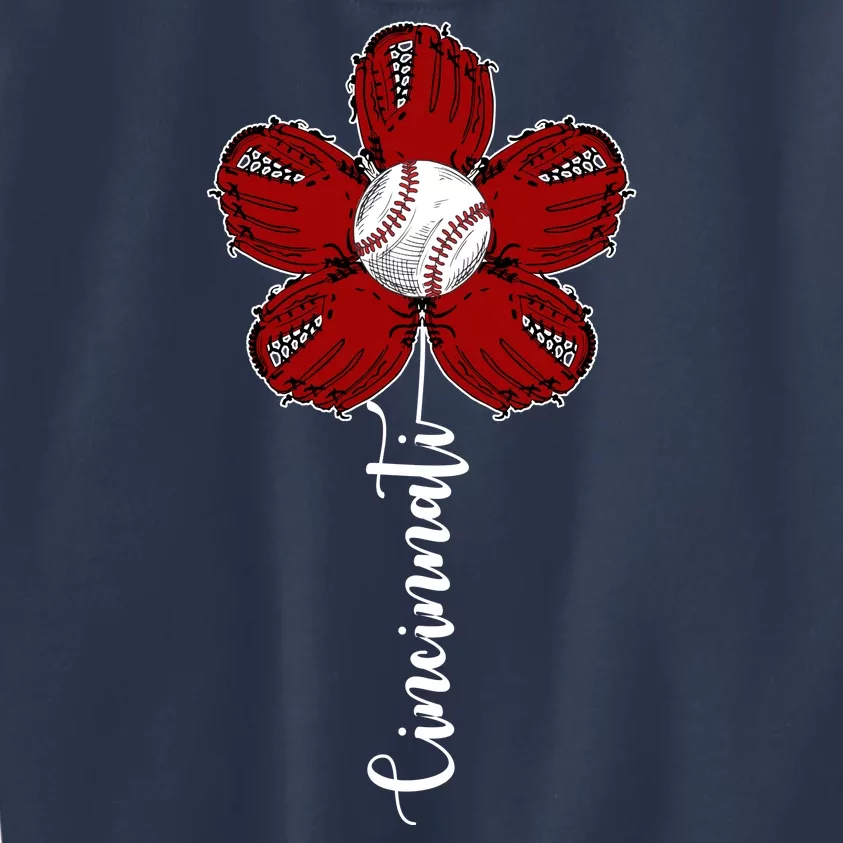 Cincinnati Flower Baseball Kids Sweatshirt