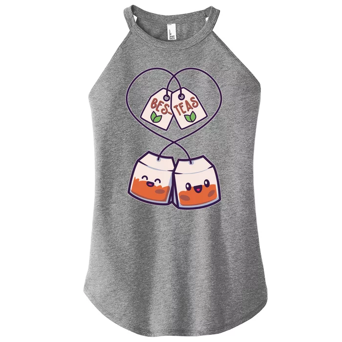 Cute Funny BesTeas Best Friend Tea Bags Women’s Perfect Tri Rocker Tank