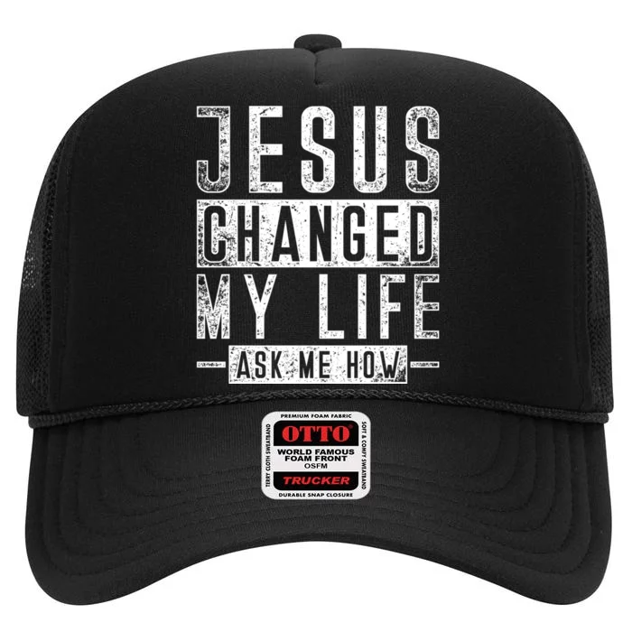 Christian Faith Bible Prayer God Savior Devotee Jesus High Crown Mesh Trucker Hat