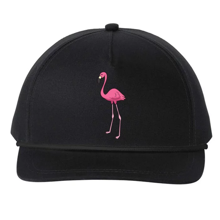 Cute Flamingo Bird Pink Flamingo Meaningful Gift Snapback Five-Panel Rope Hat