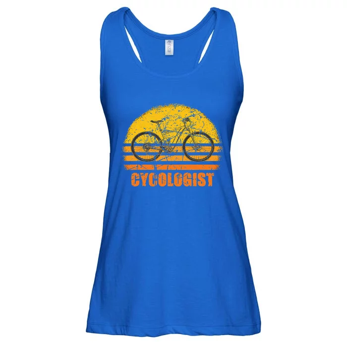 Cycologist Funny Bicycle Cycling Vintage Gift Ladies Essential Flowy Tank