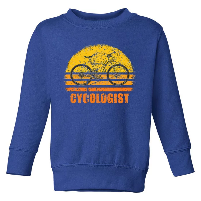 Cycologist Funny Bicycle Cycling Vintage Gift Toddler Sweatshirt