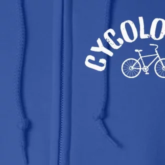 Cycologist Funny BMX Mountain Bike MTB Cycling Funny Full Zip Hoodie