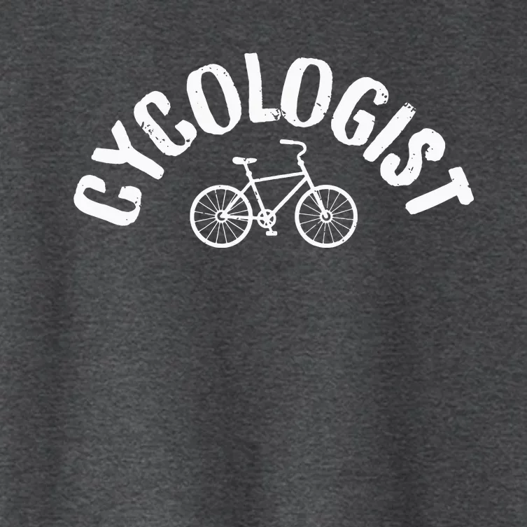 Cycologist Funny BMX Mountain Bike MTB Cycling Funny Women's Crop Top Tee