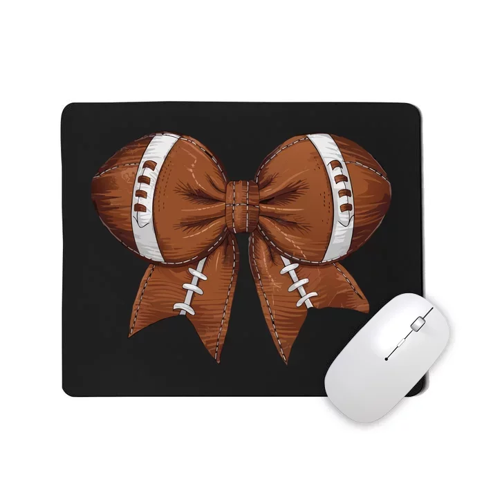 Coquette Football Bow Graphic Mousepad