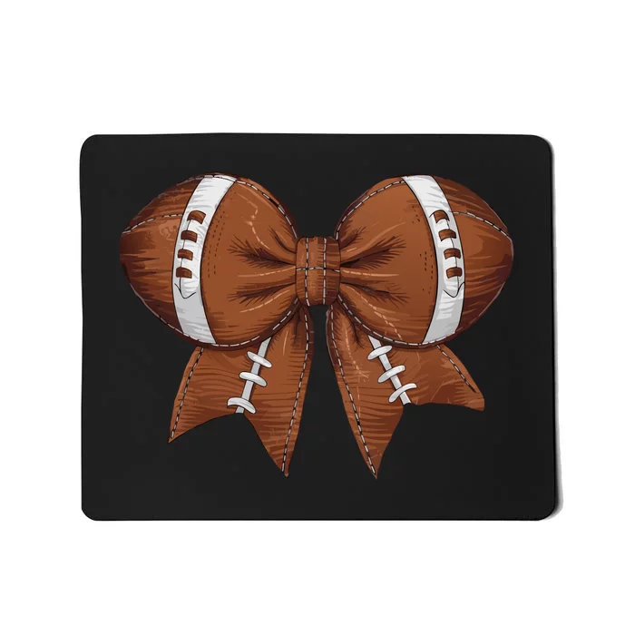 Coquette Football Bow Graphic Mousepad