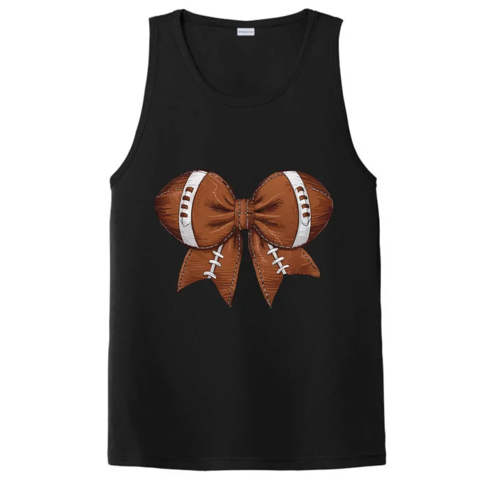 Coquette Football Bow Graphic Performance Tank