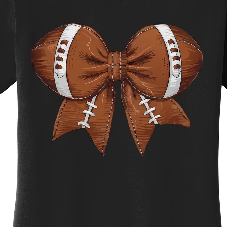 Coquette Football Bow Graphic Women's T-Shirt