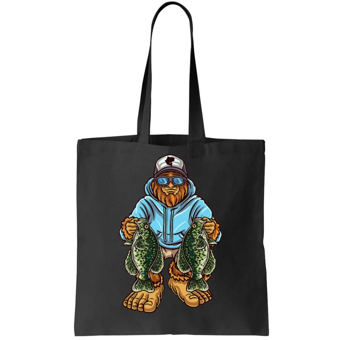 Crappie Fishing Bigfoot Panfishing Fishermen Tote Bag