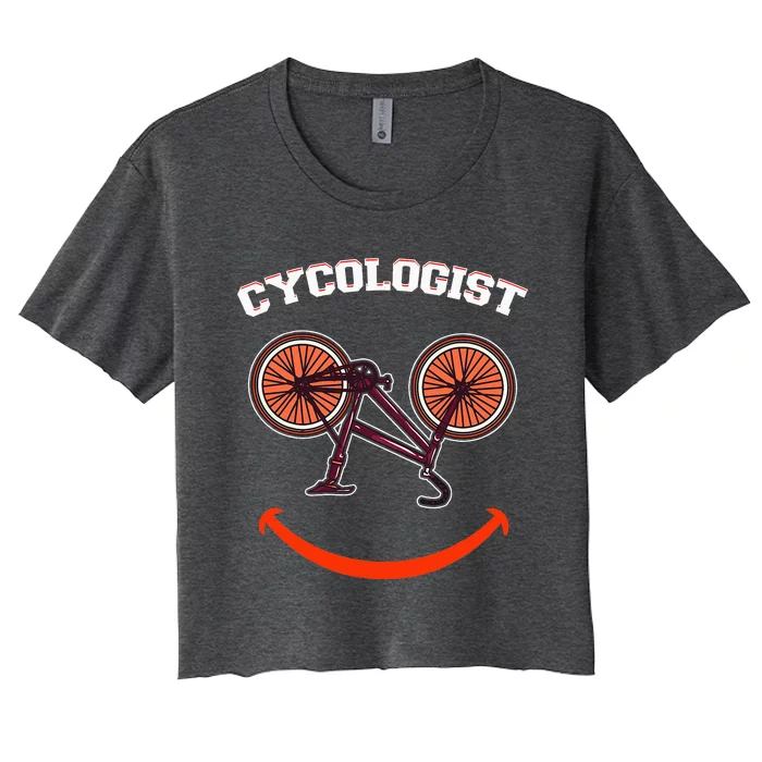 Cycologist Funny Bicycle Bike Women's Crop Top Tee