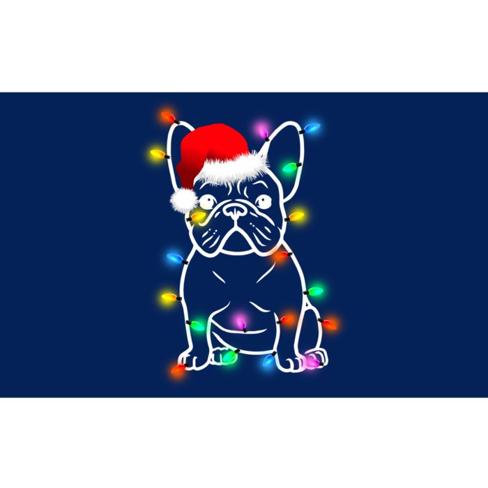 Cute French Bulldog Christmas Lights Bumper Sticker