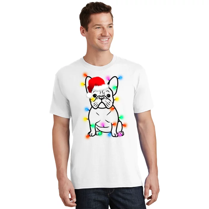 Cute French Bulldog Christmas Lights T-Shirt