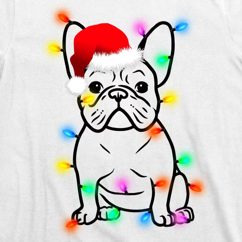 Cute French Bulldog Christmas Lights T-Shirt