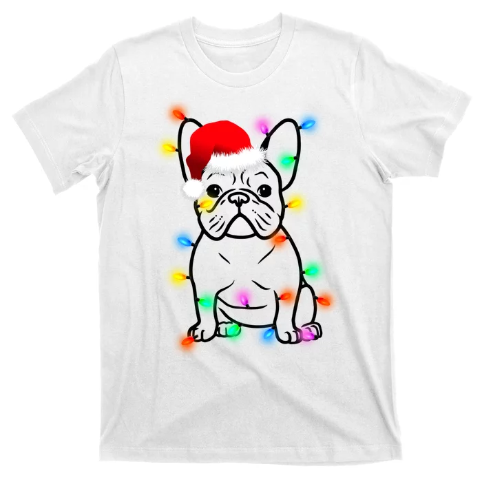 Cute French Bulldog Christmas Lights T-Shirt