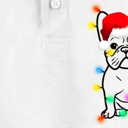 Cute French Bulldog Christmas Lights Dry Zone Grid Performance Polo