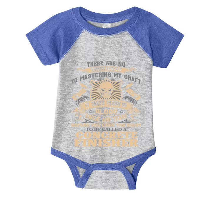 Concrete Finisher Bool Sweat And Tears Gift Infant Baby Jersey Bodysuit