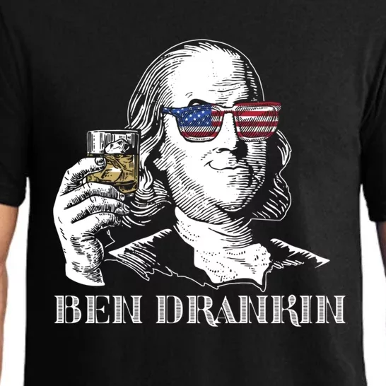 Cheers From Ben Drankin 4th Of July Humor Funny Gift Us Flag Gift Pajama Set