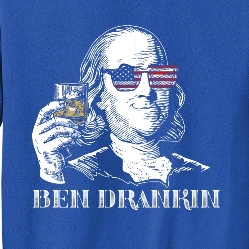 Cheers From Ben Drankin 4th Of July Humor Funny Gift Us Flag Gift Tall Sweatshirt