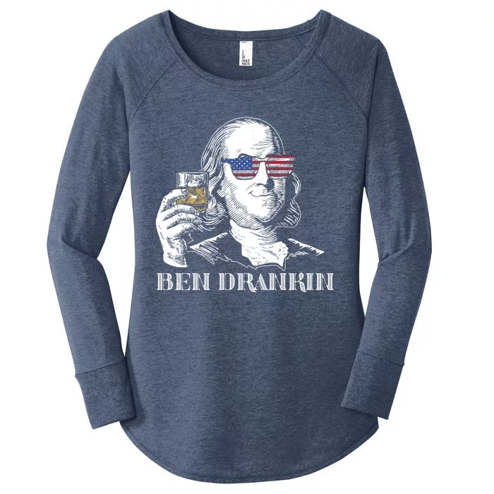 Cheers From Ben Drankin 4th Of July Humor Funny Gift Us Flag Gift Women's Perfect Tri Tunic Long Sleeve Shirt