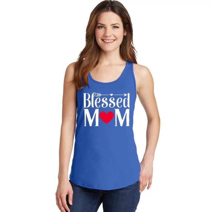 Cute Funny Blessed Mama Love Mom Gift Ladies Essential Tank