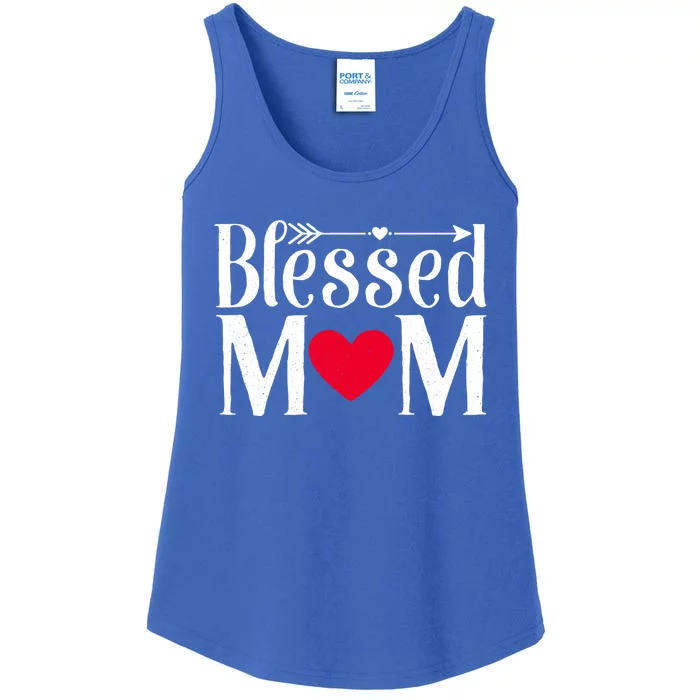 Cute Funny Blessed Mama Love Mom Gift Ladies Essential Tank