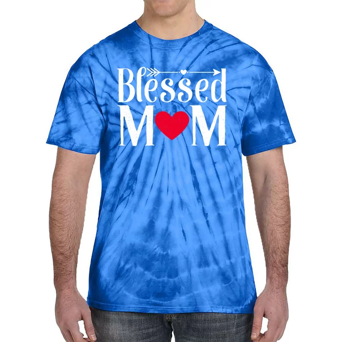 Cute Funny Blessed Mama Love Mom Gift Tie-Dye T-Shirt