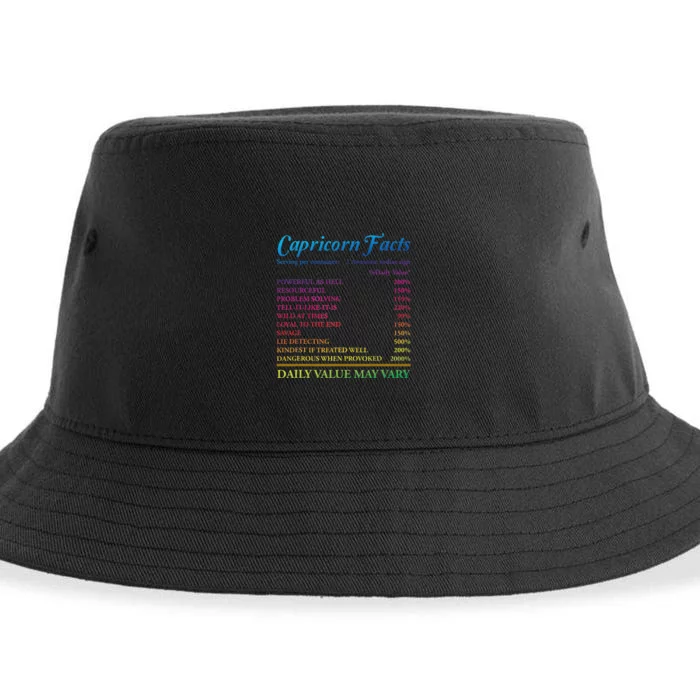 Capricorn Facts Birthday Zodiac Sign Sustainable Bucket Hat