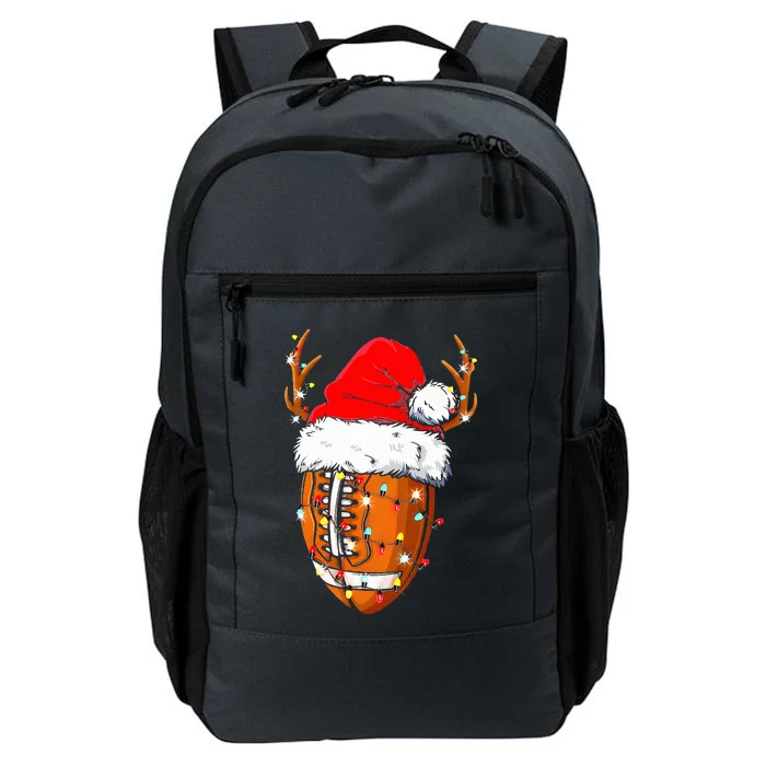 Christmas Football Ball Xmas Lights Funny  Sport Daily Commute Backpack