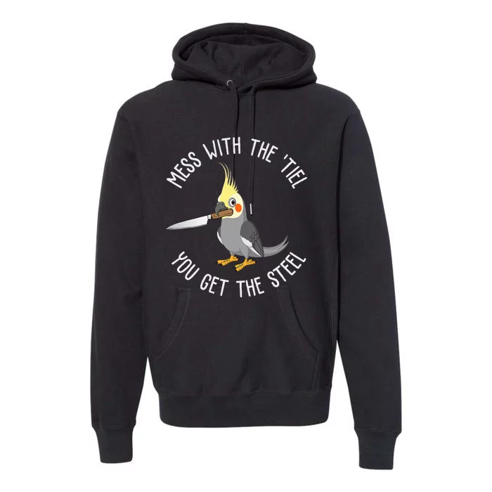 Cockatiel Funny Bird Lover Cockatiel Premium Hoodie