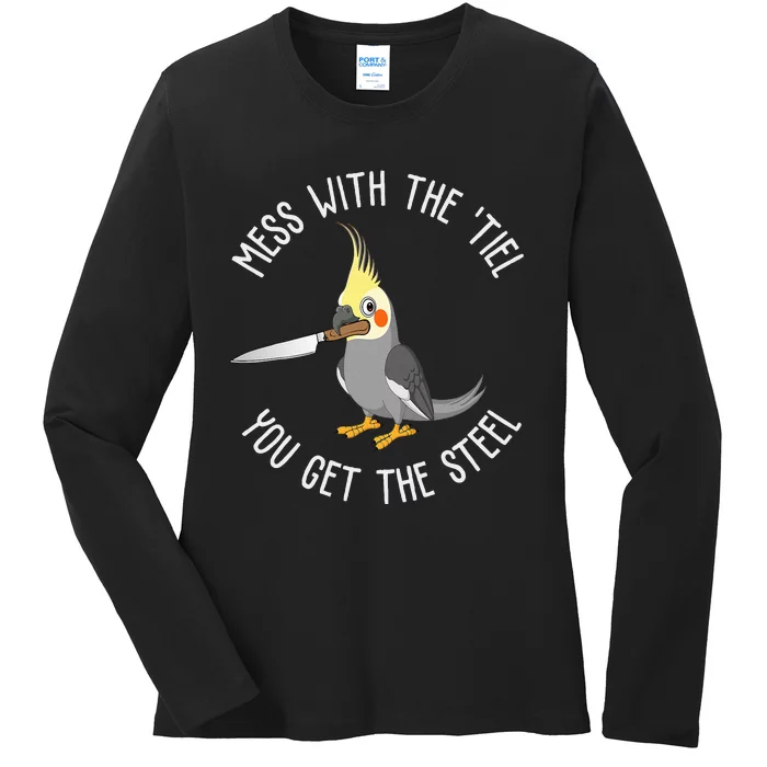 Cockatiel Funny Bird Lover Cockatiel Ladies Long Sleeve Shirt