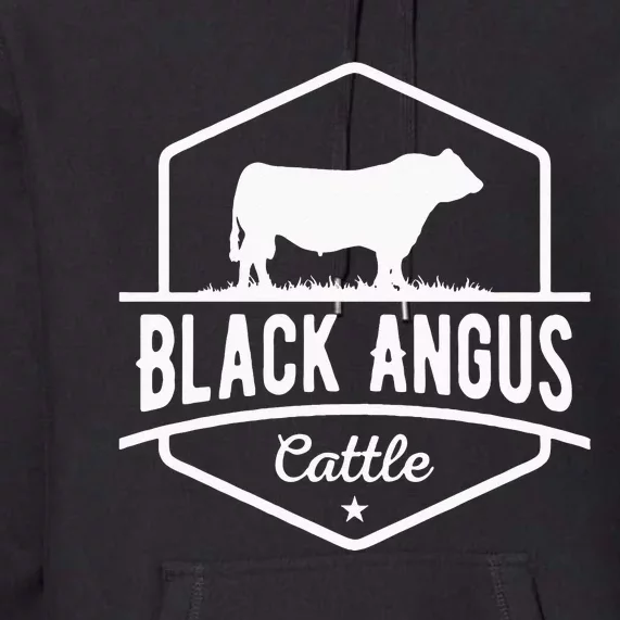 Cow Farmer Black Angus Cattle Premium Hoodie