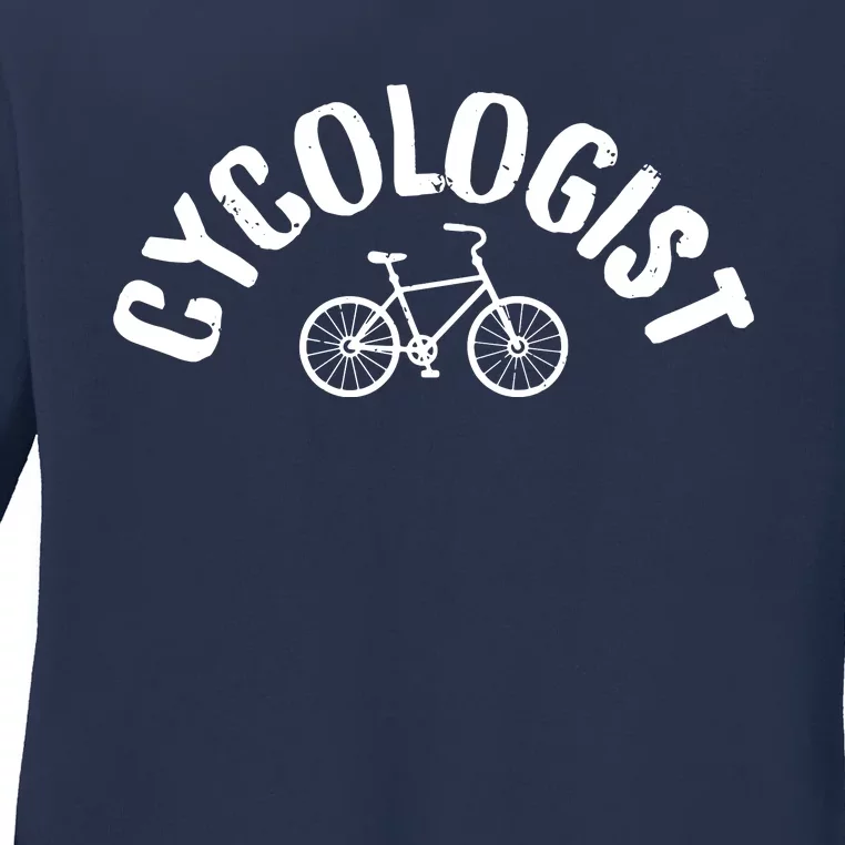 Cycologist Funny BMX Mountain Bike MTB Cycling Funny Ladies Long Sleeve Shirt