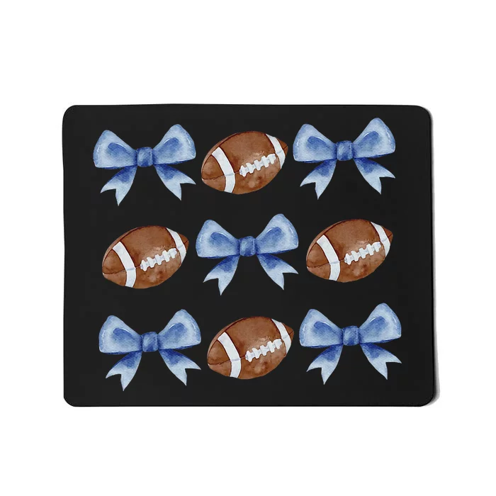 Coquette Football Bow Football Mom Game Day Mousepad