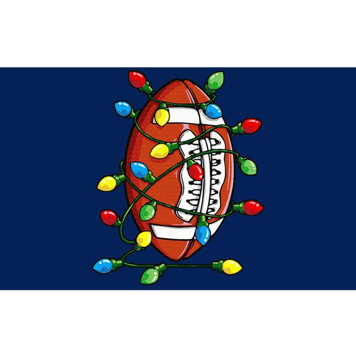 Christmas Football Ball Xmas Lights Funny Sport Bumper Sticker