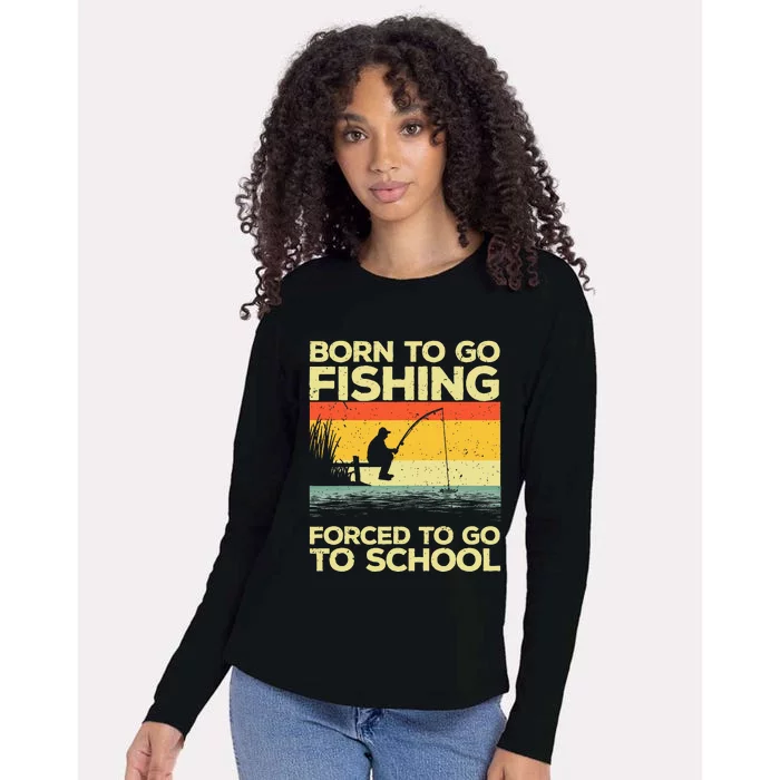 Cool Fishing Bass Fishing Fisherman Fish Womens Cotton Relaxed Long Sleeve T-Shirt