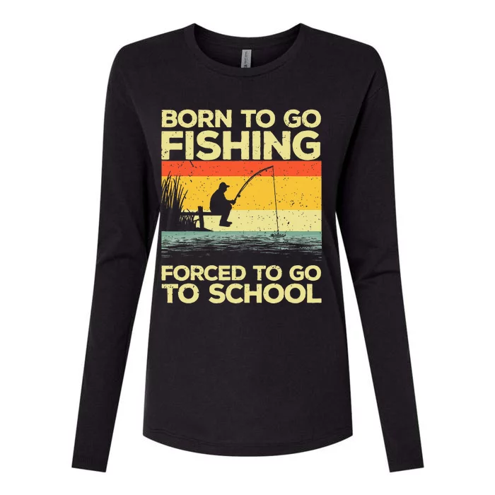 Cool Fishing Bass Fishing Fisherman Fish Womens Cotton Relaxed Long Sleeve T-Shirt