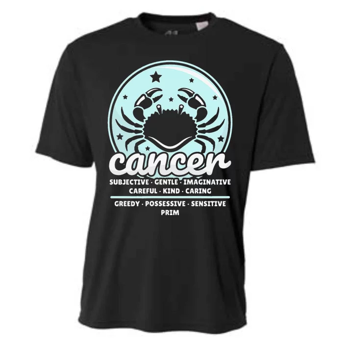 Cancer Facts Birthday Zodiac Sign Moon Astrology Cooling Performance Crew T-Shirt